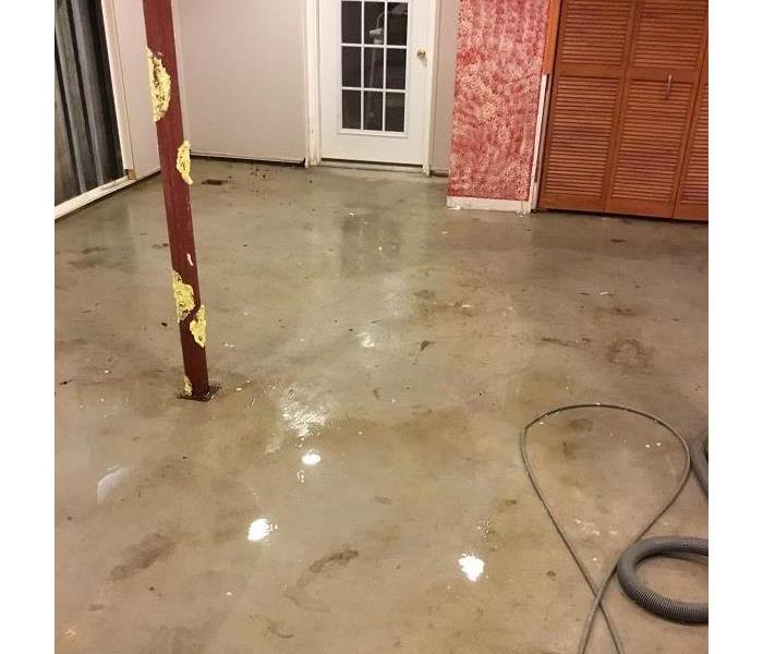 Picture of basement with flooding